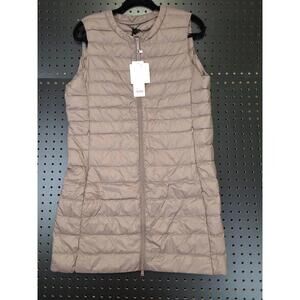 Lightweight Taupe Women's Puffer Vest - Cozy & Stylish!